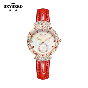 SKYSEED watch ladies watch with diamond waterproof quartz